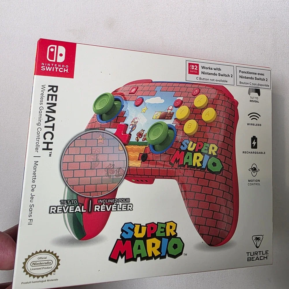 Turtle Beach REMATCH Wireless Controller Nintendo Switch Super Mario Bricks Red
